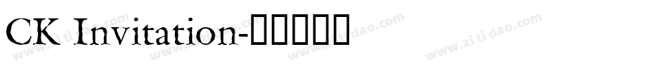 CK Invitation字体转换